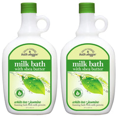 Village Naturals Bain Mousse Lait Thé Blanc Jasmin: parfum apaisant et mousse riche.