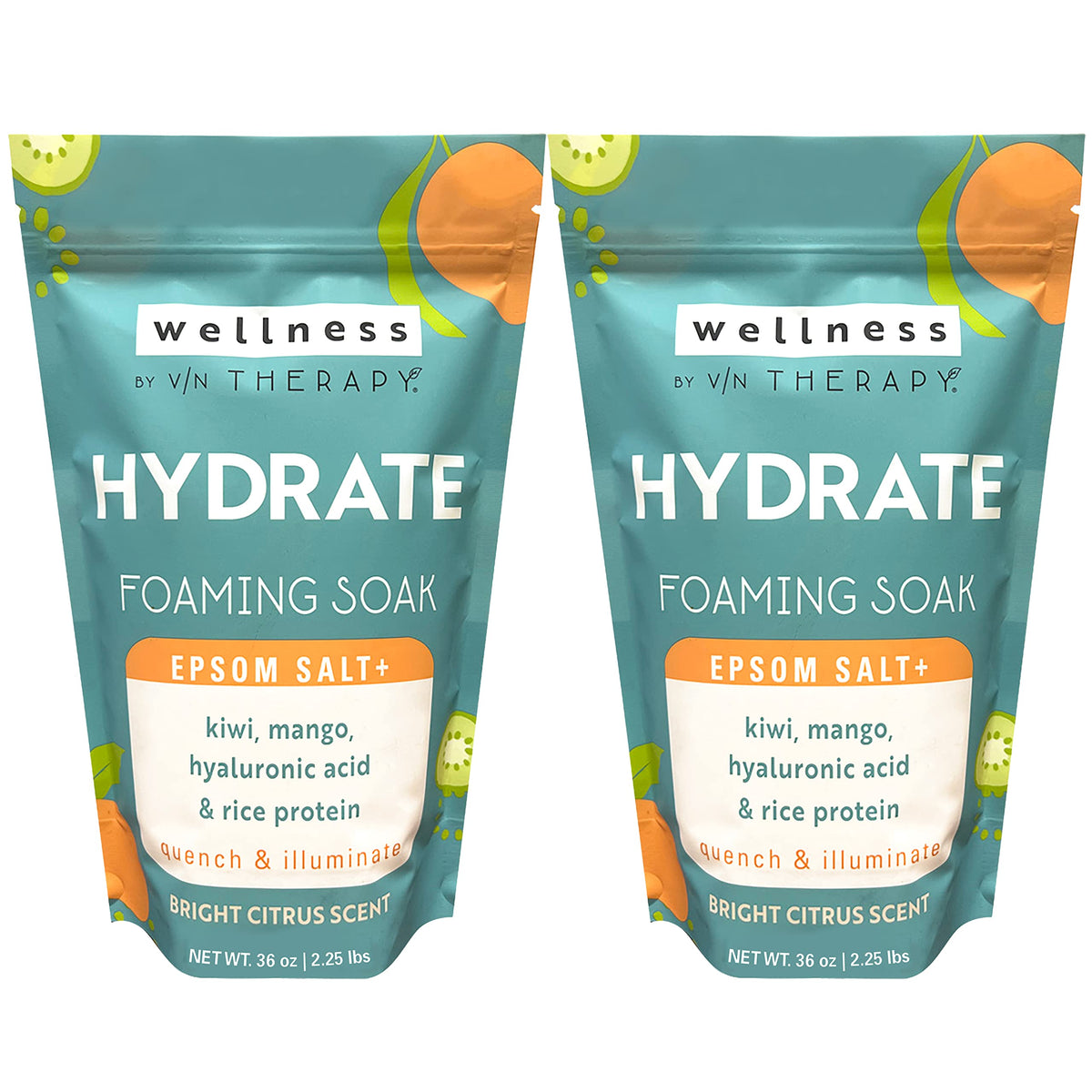 Village Naturals Therapy Hydrate, bouteille du bain moussant, idéal pour la détente.