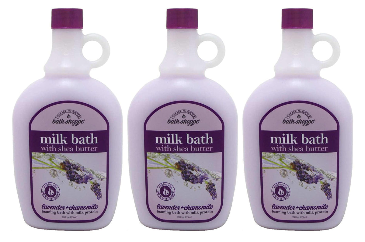 Village Naturals Therapy bain lait lavande, texture douce et hydratante