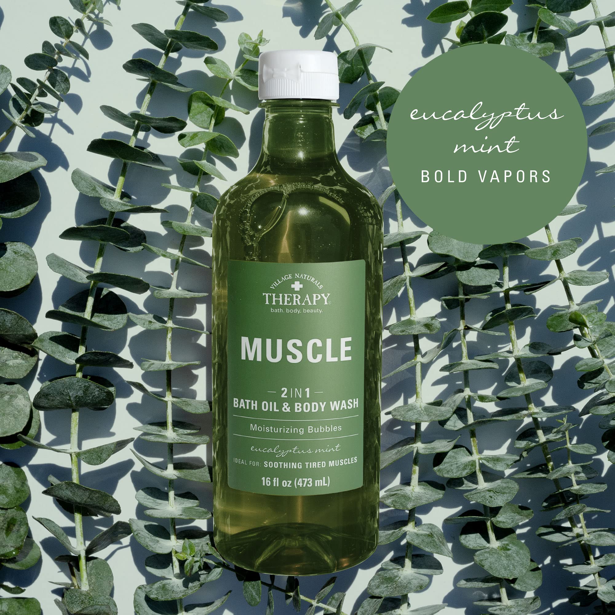 Moisturizing bubbles from Village Naturals Therapy leave skin soft after a soak