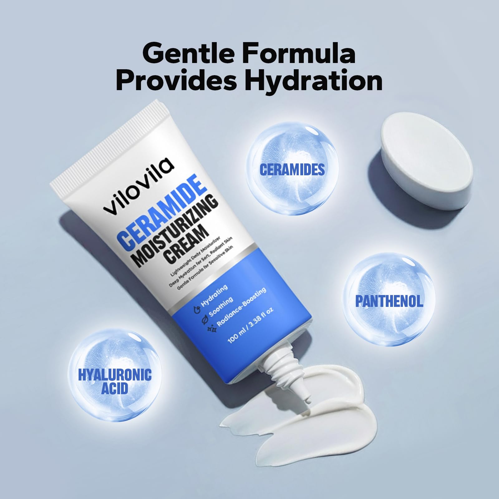 ViloVila Creme Visage Ceramide - flacon pompe pratique pour une routine quotidienne