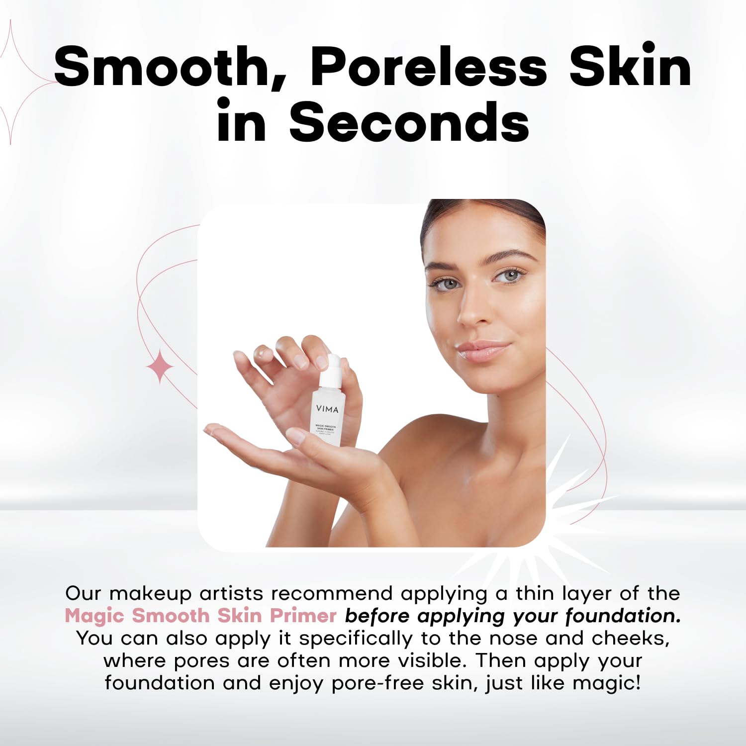 Vima Cosmetics Primer Base Maquillage Uniforme : prépare la peau et prolonge la tenue.