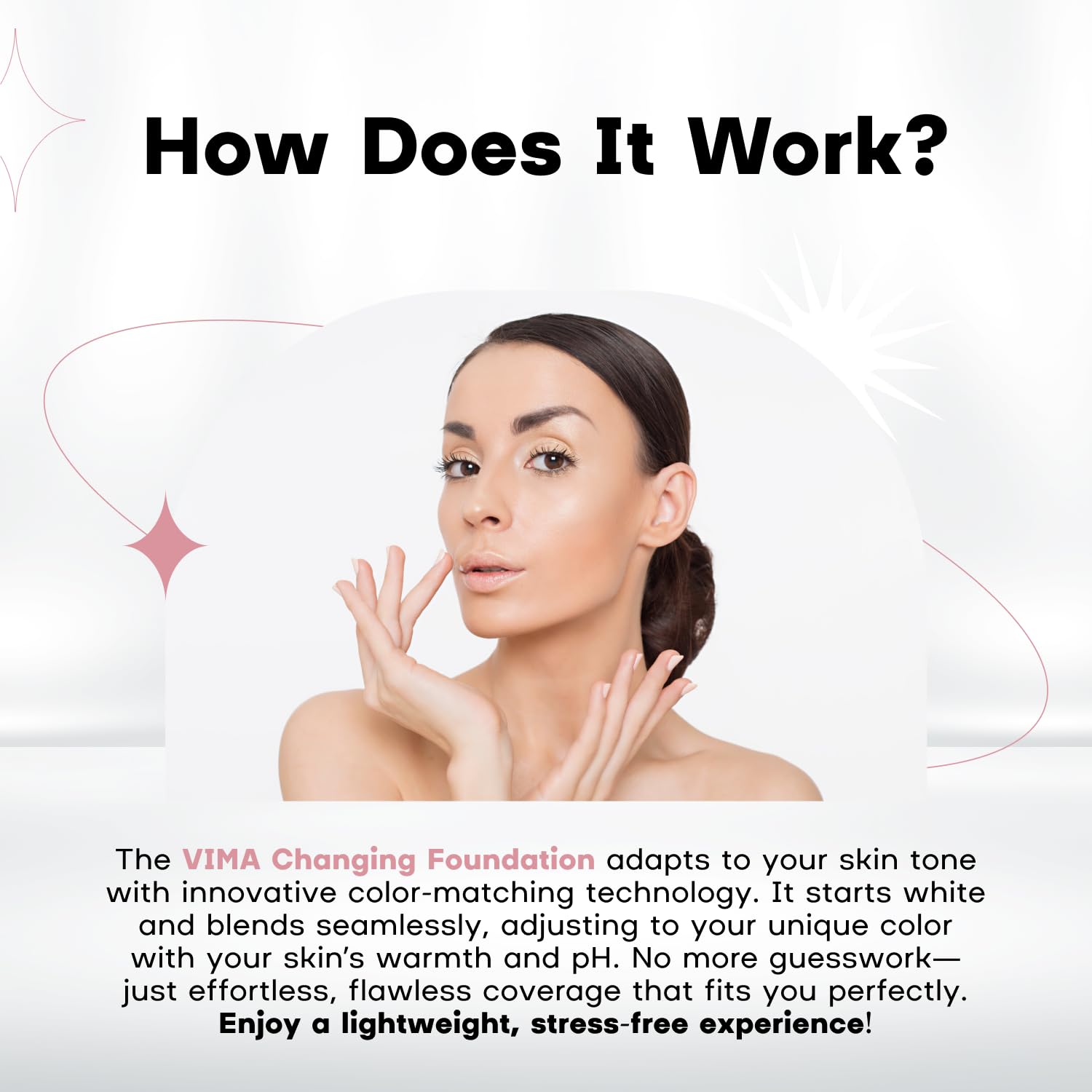 Vima Cosmetics: texture légère qui glisse facilement sur la peau.