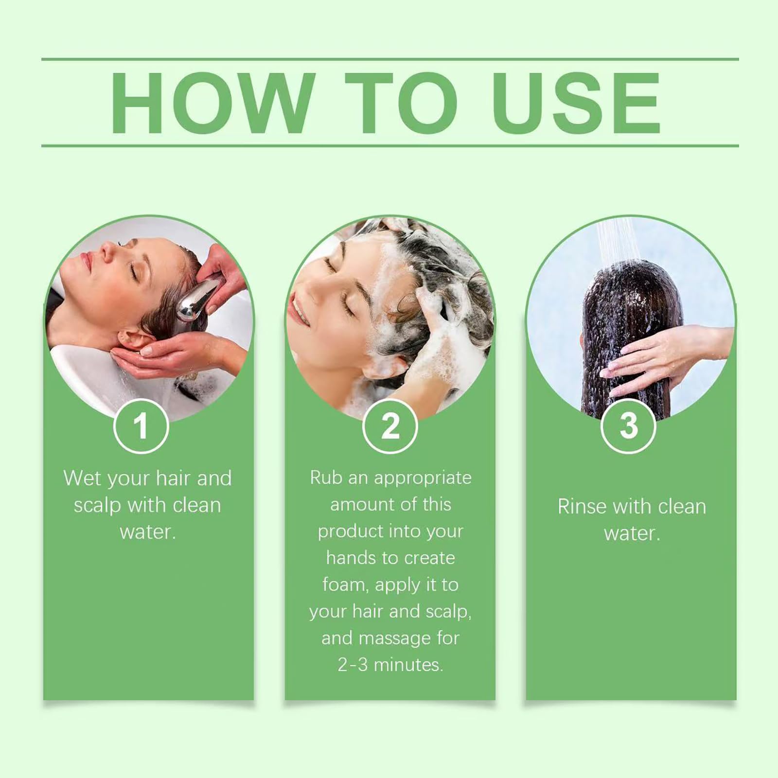 Mousse légère du shampoing Vimchaw sur cheveux lavés