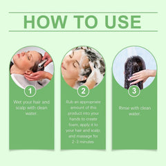 Mousse légère du shampoing Vimchaw sur cheveux lavés