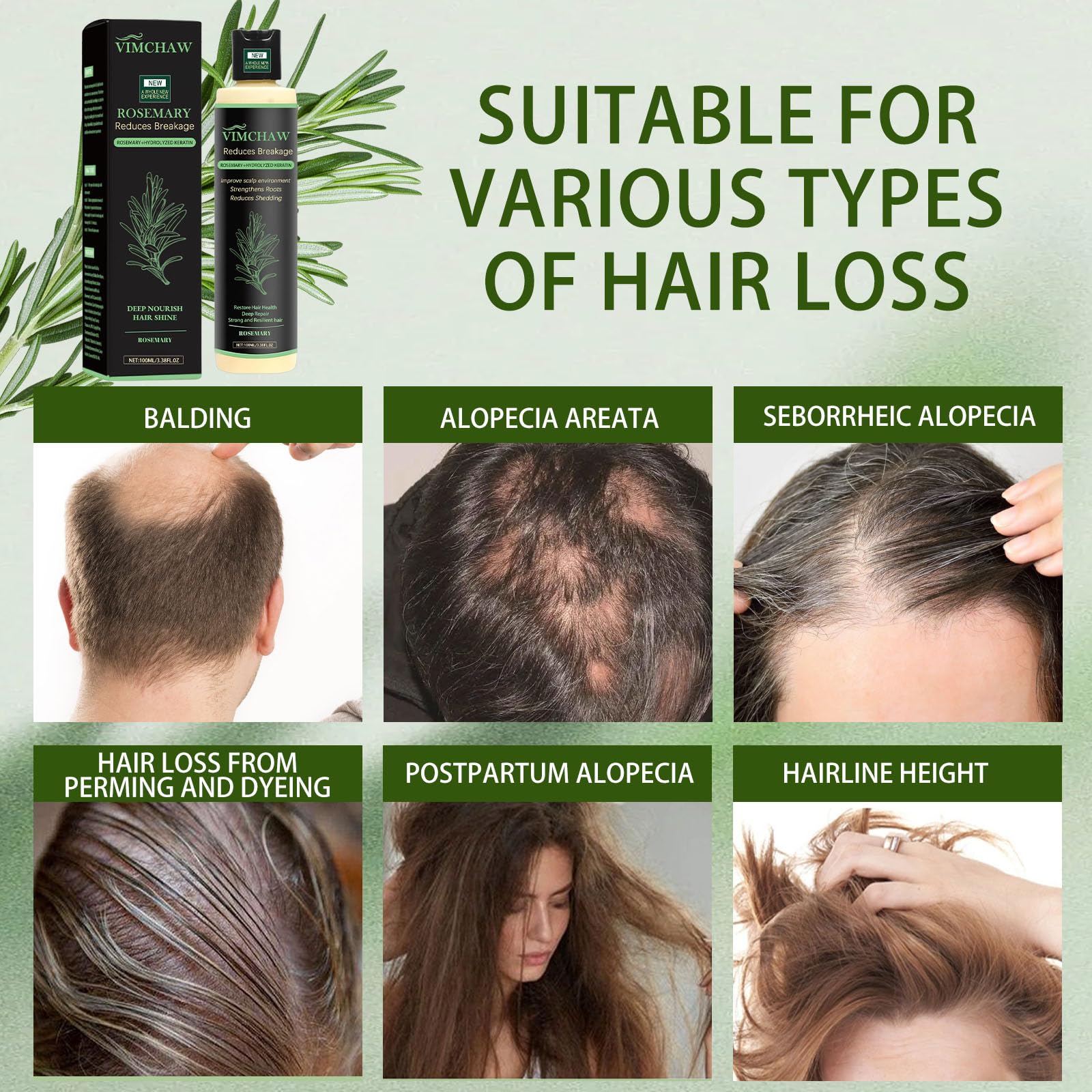 Vimchaw Shampoing Romarin – Cheveux plus denses et volumineux après utilisation