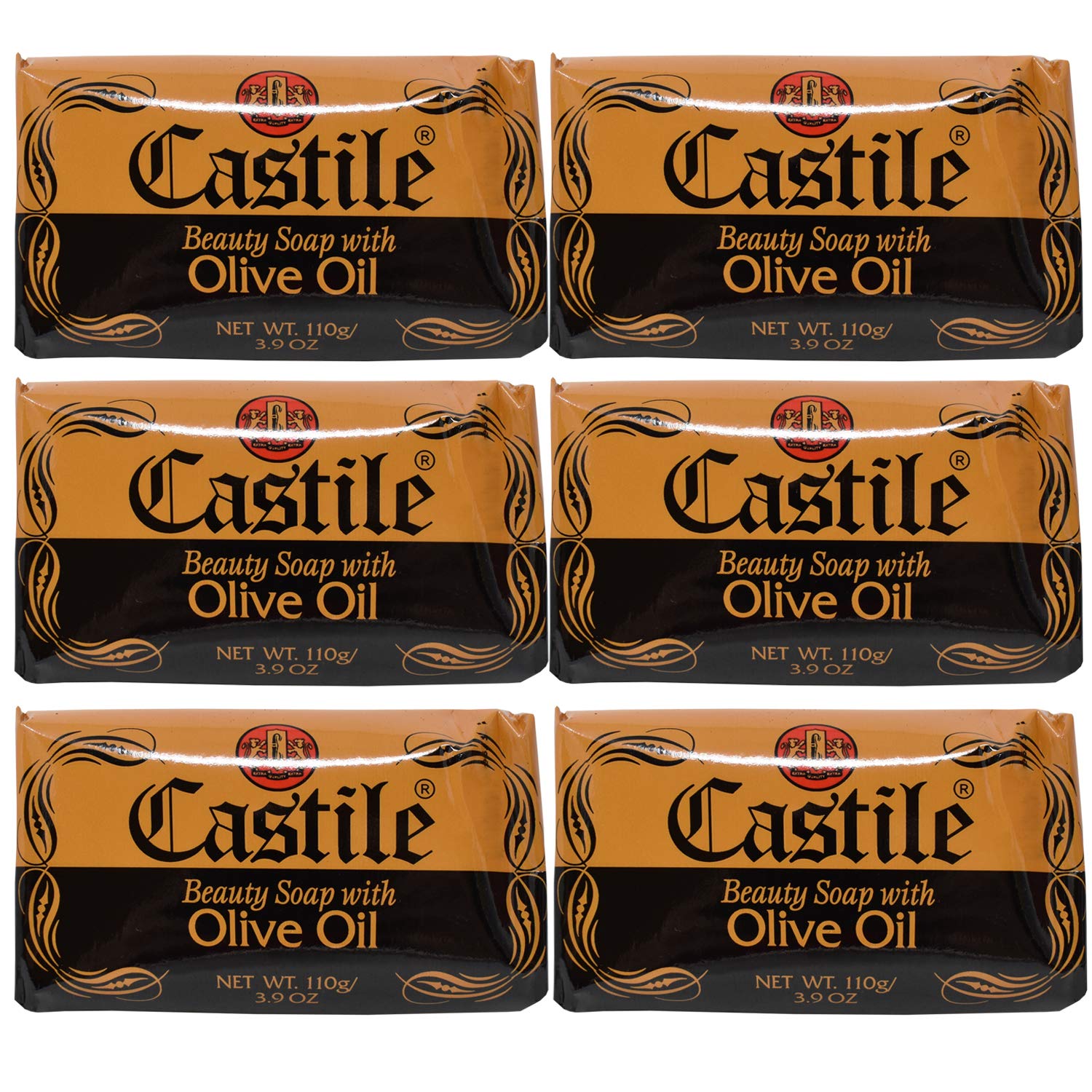 Vineen Savon Castille Olive, barre principale montrée, douceur pour la peau.