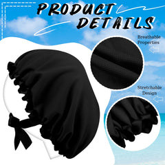 Bonnet Vinsatin bleu protégeant les cheveux pendant le tanning.