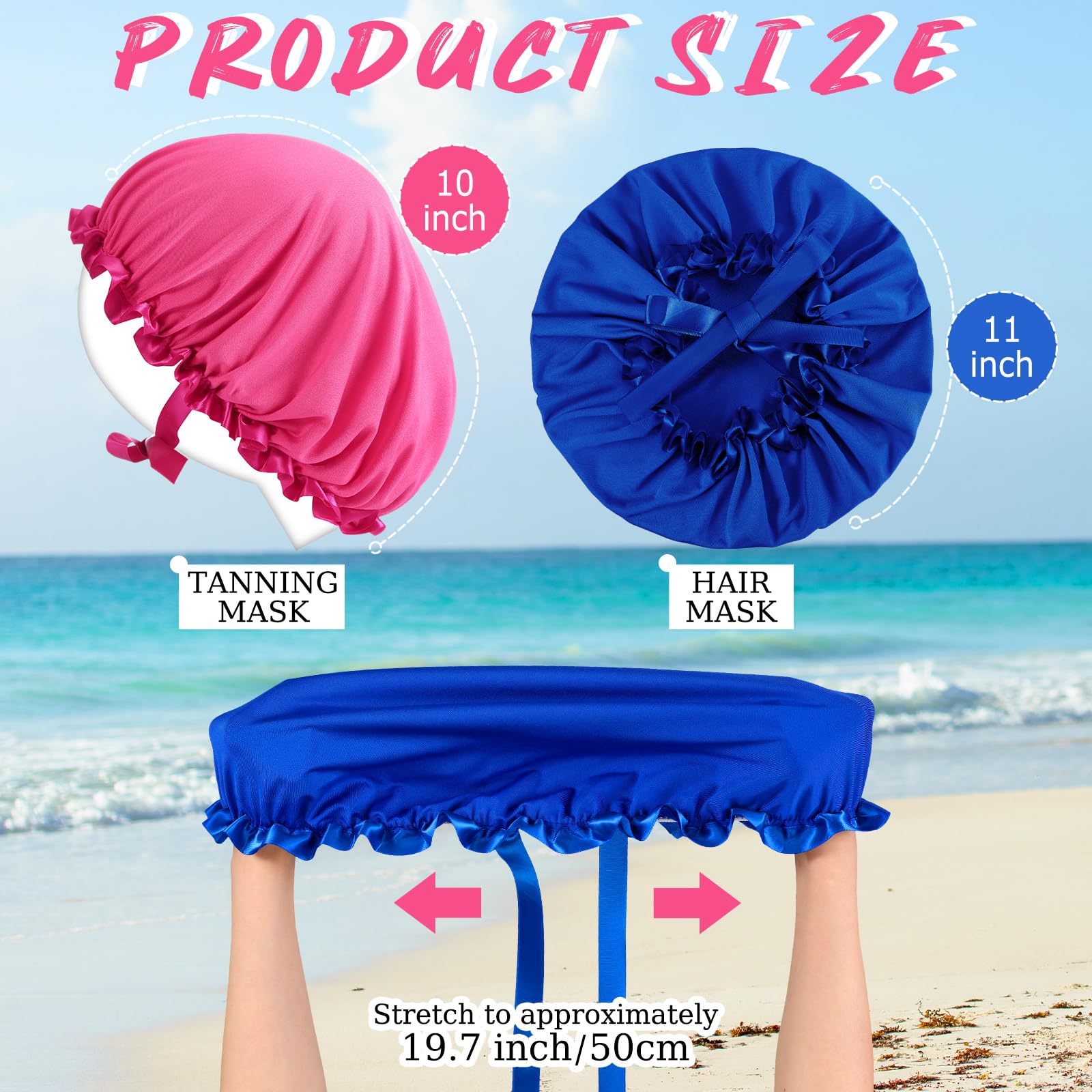 Cache-visage rose Vinsatin offrant confort et protection pendant le bronzage.
