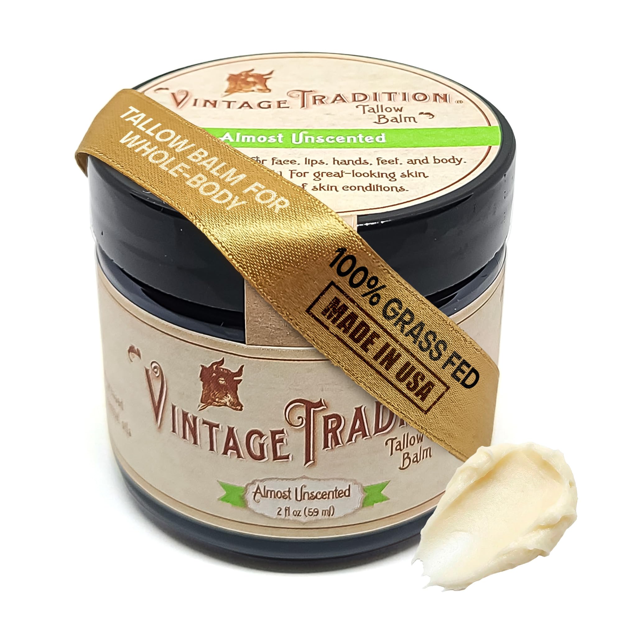Vintage Tradition baume au suint de boeuf — bouteille visible, hydratation douce