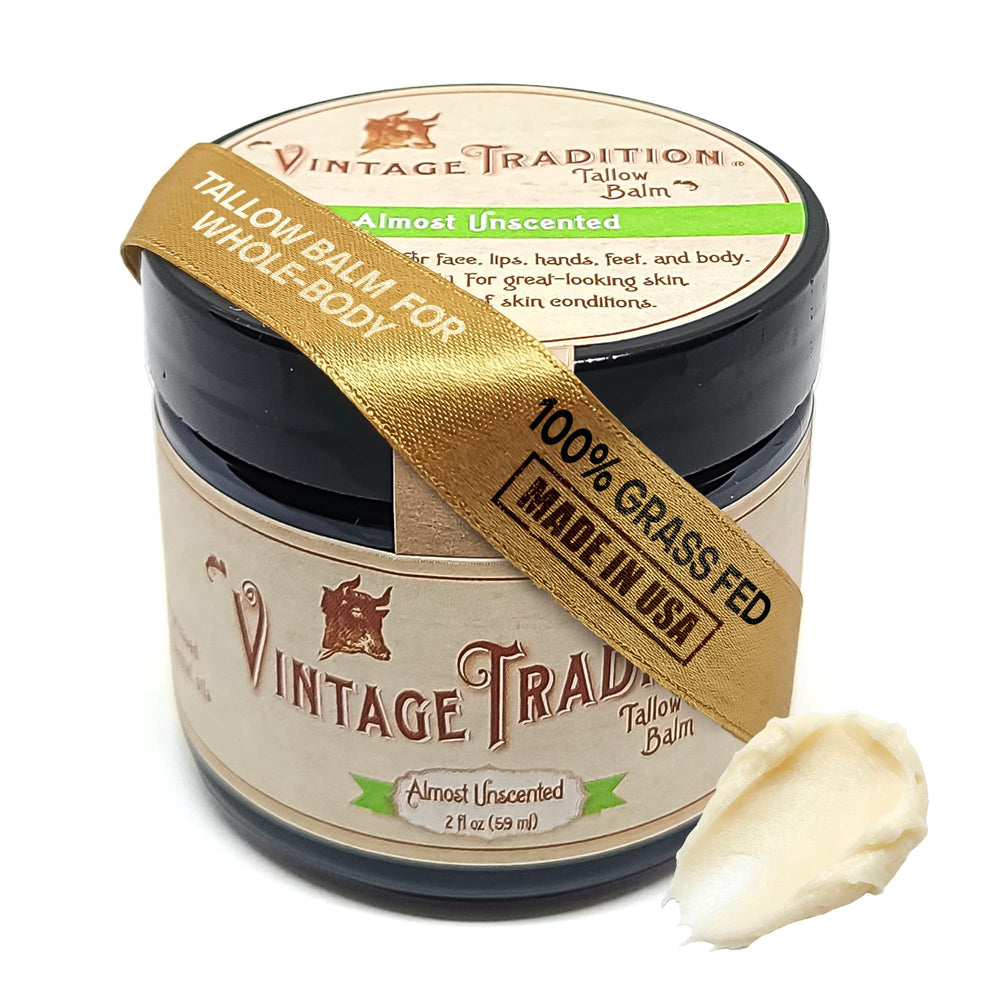 Vintage Tradition baume au suint de boeuf — bouteille visible, hydratation douce