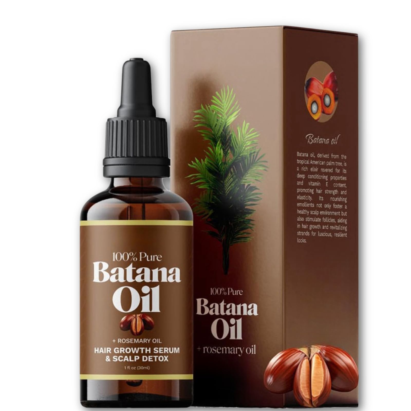 Viohead Batana Oil, bouteille 30 ml prête à nourrir les cheveux et favoriser leur brillance.