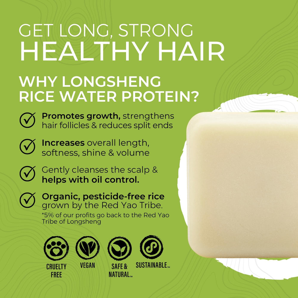 Ingrédients clés de la barre Viori, hydratation potentielle avec eau de riz et beurres naturels.