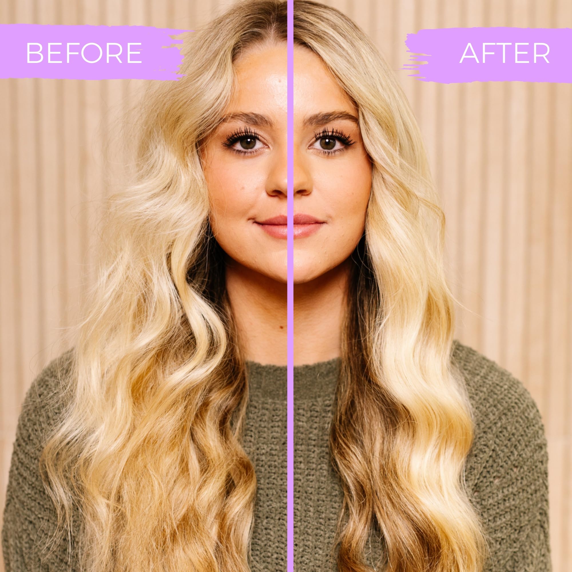 Tonalisation douce des blondes avec la barre violet Viori