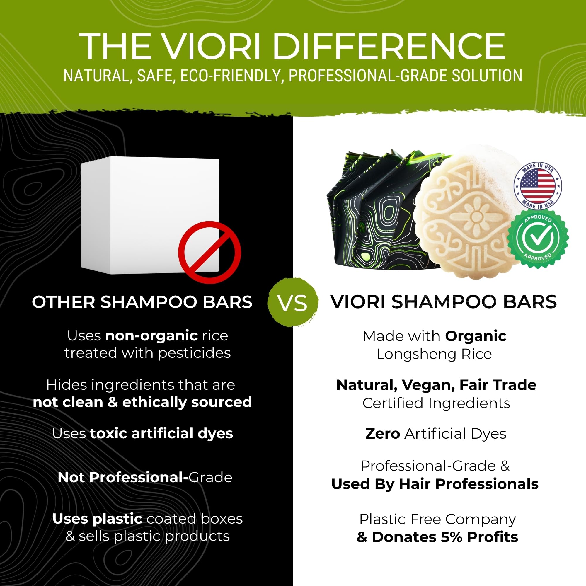 Eau de riz Viori, ingrédient naturel nourrissant pour les cheveux.