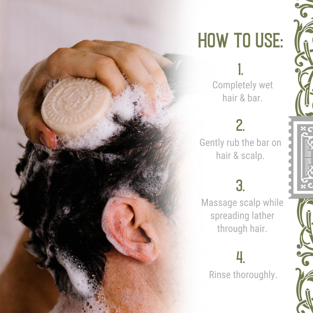 Utilisation quotidienne pratique avec Viori Hamish & Co Savon Cheveux Solide.