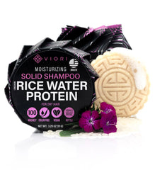 Viori Savon cheveux solide Terrace Garden avec eau de riz pour clarification douce