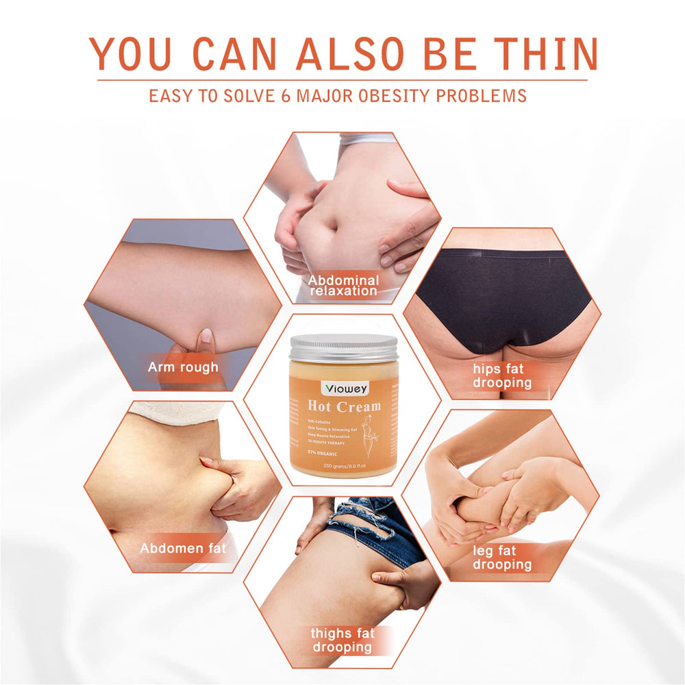 Viowey Crème Chauffante pour les jambes, favorise la fermeté et la sudation pendant l'effort.