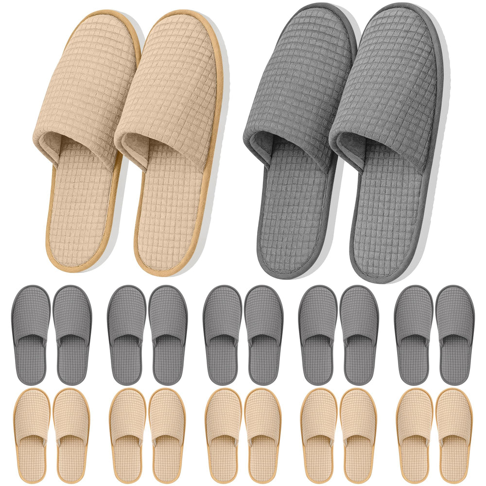 Chaussons jetables beige Vipay, emballage scellé, pour accueil hôtelier.