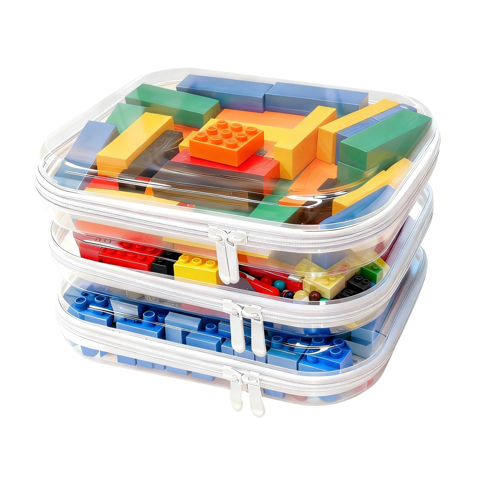 Viphope etui transparent dur avec fermeture éclair, rangement sûr pour cosmétiques.