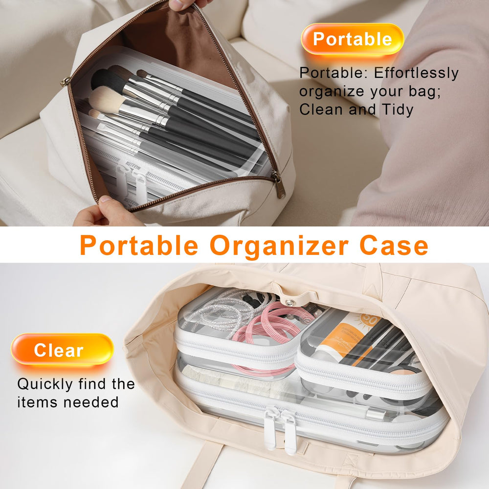 Viphope pochettes transparents compactes, idéal pour beauté et accessoires.