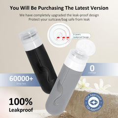 Flacons silicone Vipop anti-fuite pour transporter liquides sans dégât.