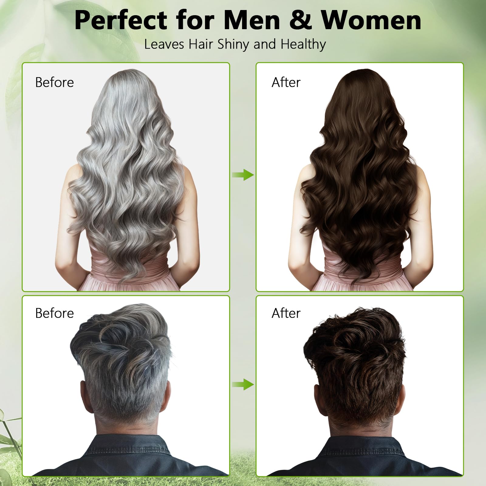 Vireo Color Shampoing application rapide en 15 minutes sur cheveux.
