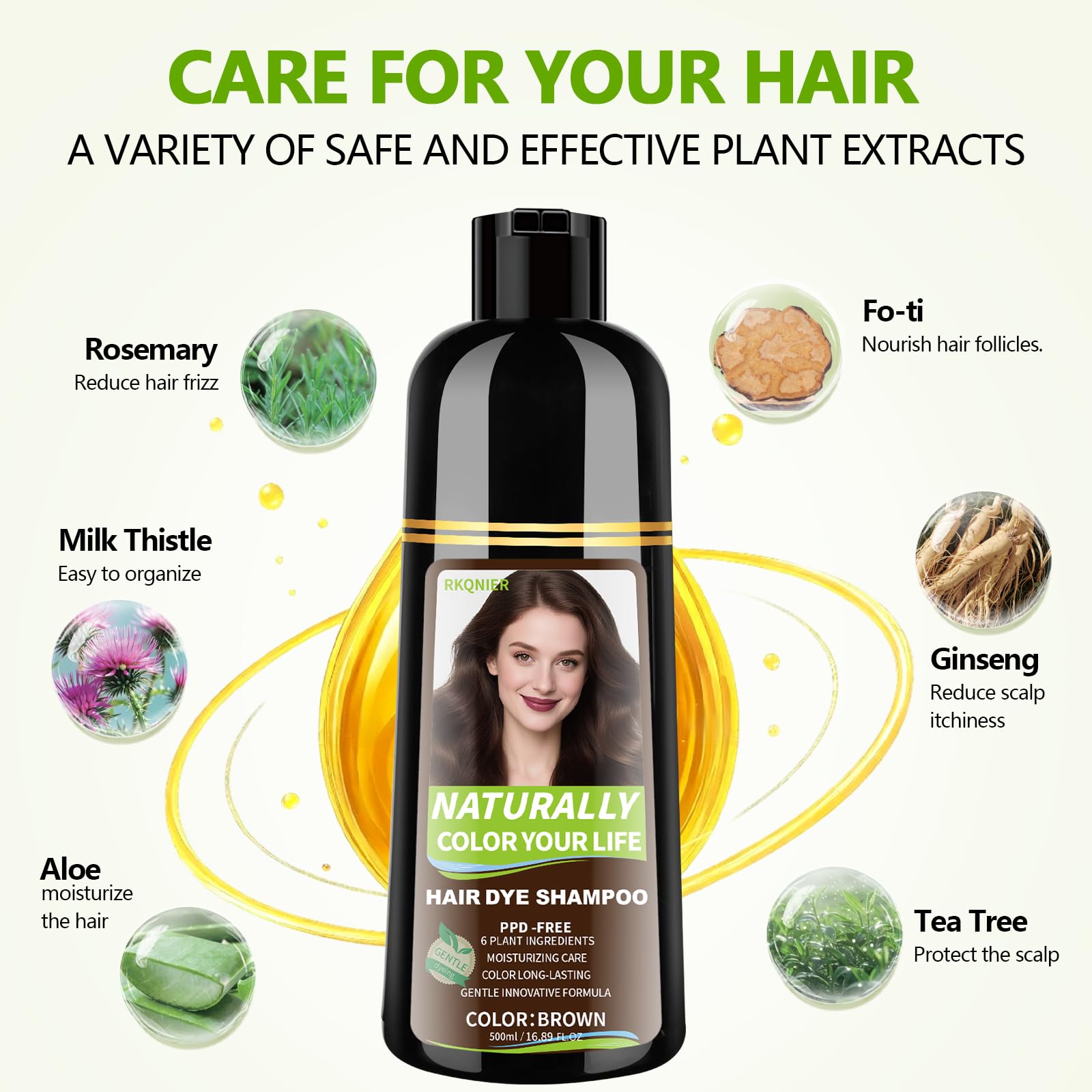 Texture crème douce, formule sans ammoniaque et sans parabènes.