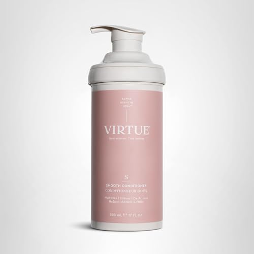 Virtue après-shampooing frisottis contrôlés, boucles définies et souplesse.