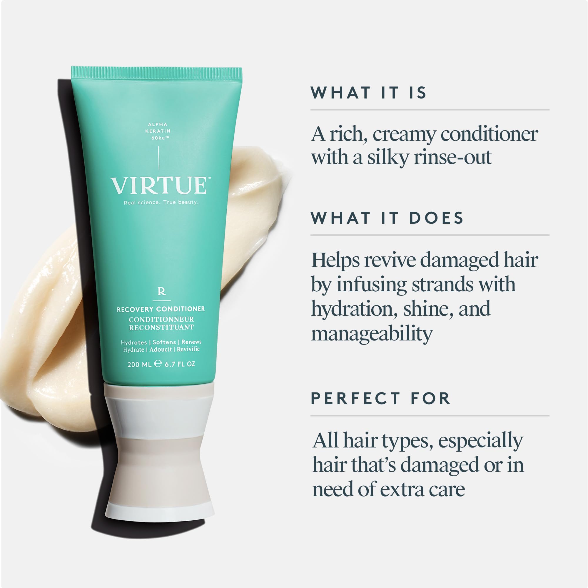 VIRTUE Recovery Conditioner brillance douce sur les cheveux