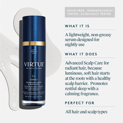 VIRTUE Correct Elixir nocturne – texture légère prête à l’application sur cheveux.