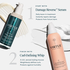 Virtue Curl Defining Whip : coiffage des boucles pour tenue légère et flexible.