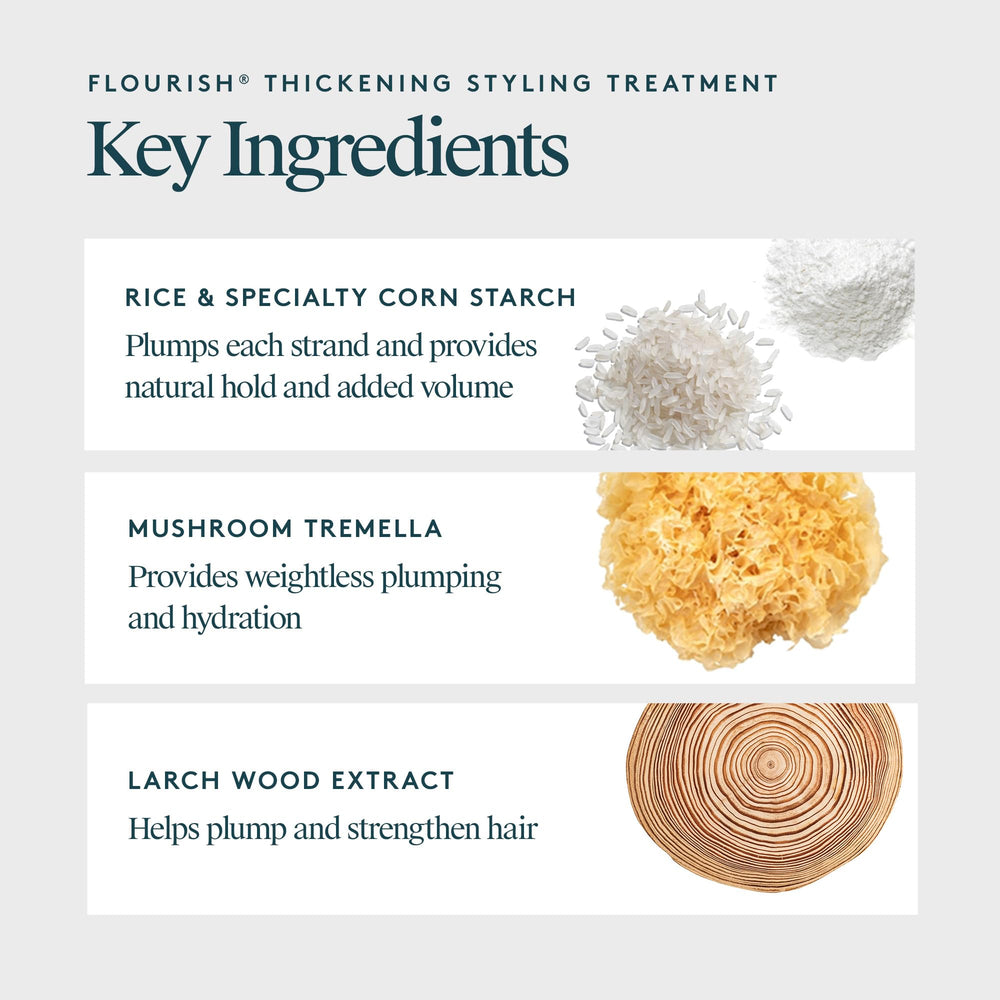 Application de la creme legere de Flourish sur cheveux
