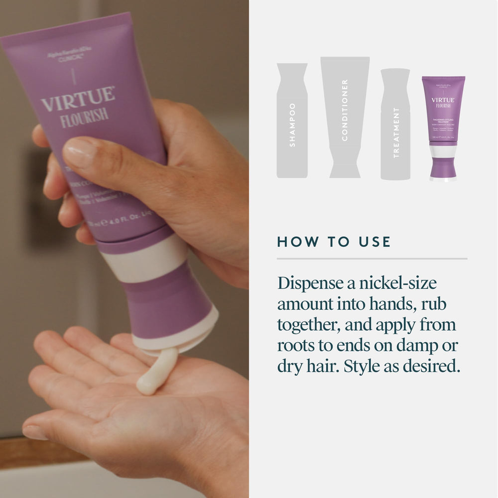 Cheveux fins paraissent plus volumineux avec Flourish