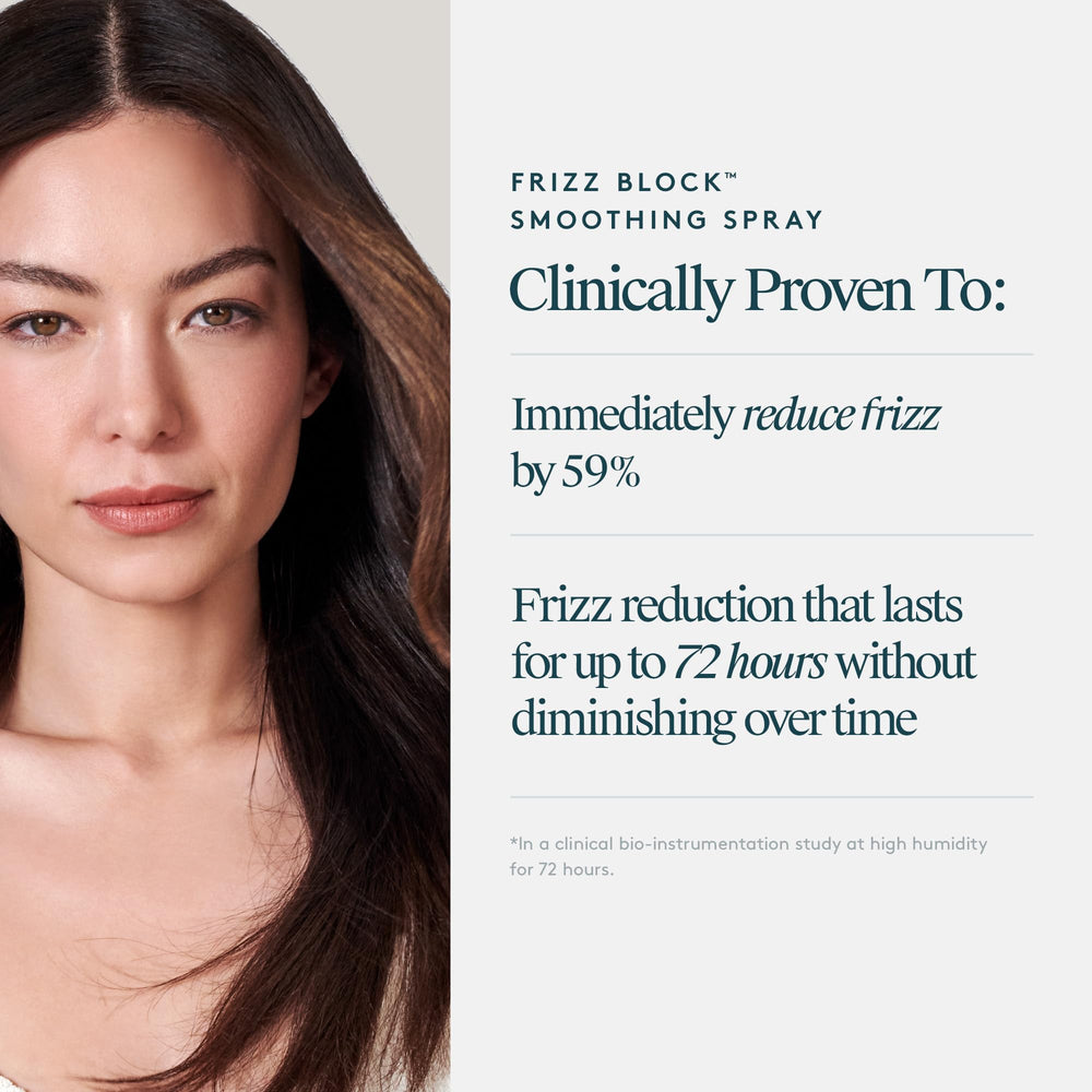 VIRTUE Frizz Block Spray : formule sûre pour cheveux colorés.
