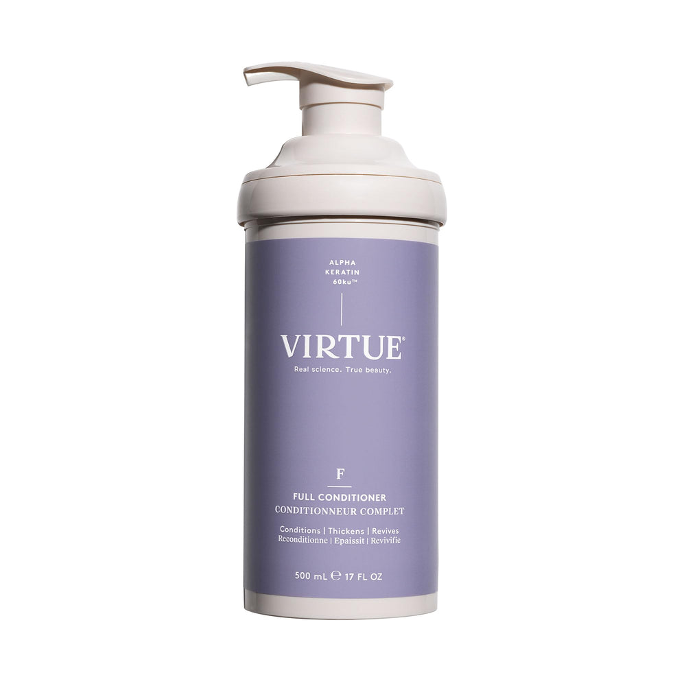 VIRTUE Full Conditioner en flacon ; boost volume pour cheveux fins.