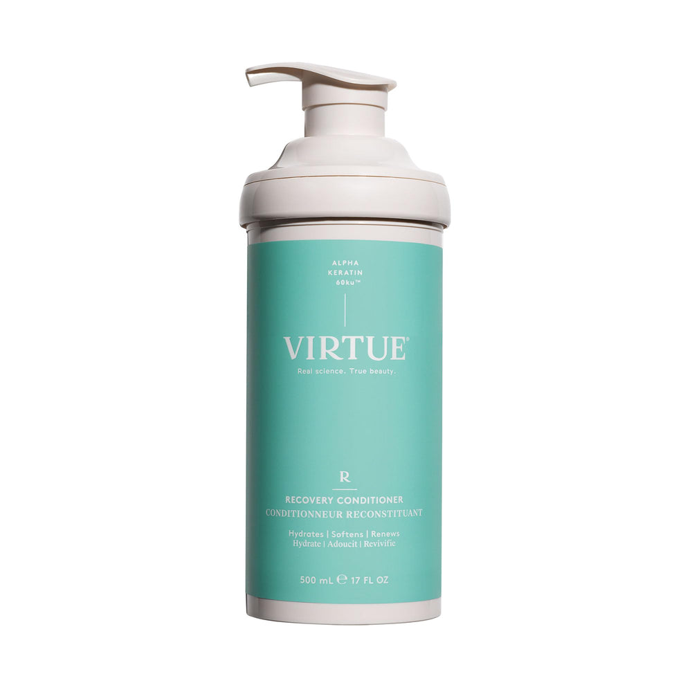 VIRTUE Recovery Conditioner, bouteille keratine, offre une hydratation nourrissante.