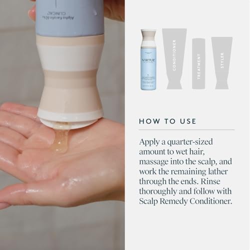 Virtue Shampoing Remède Cuir Chevelu - pH équilibré soutenant un cuir chevelu sain.