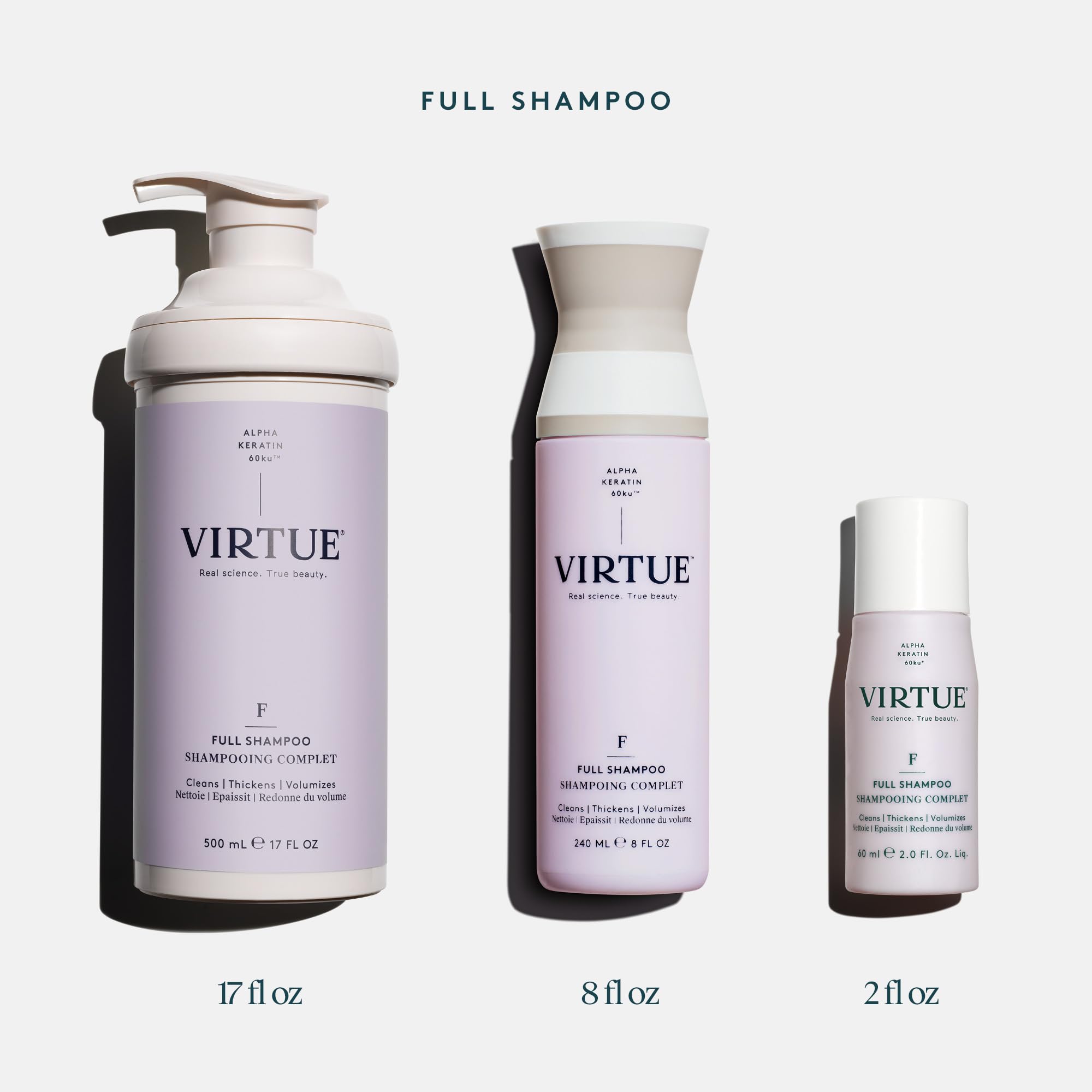 Shampoing VIRTUE, compatible couleur, protège la coloration.