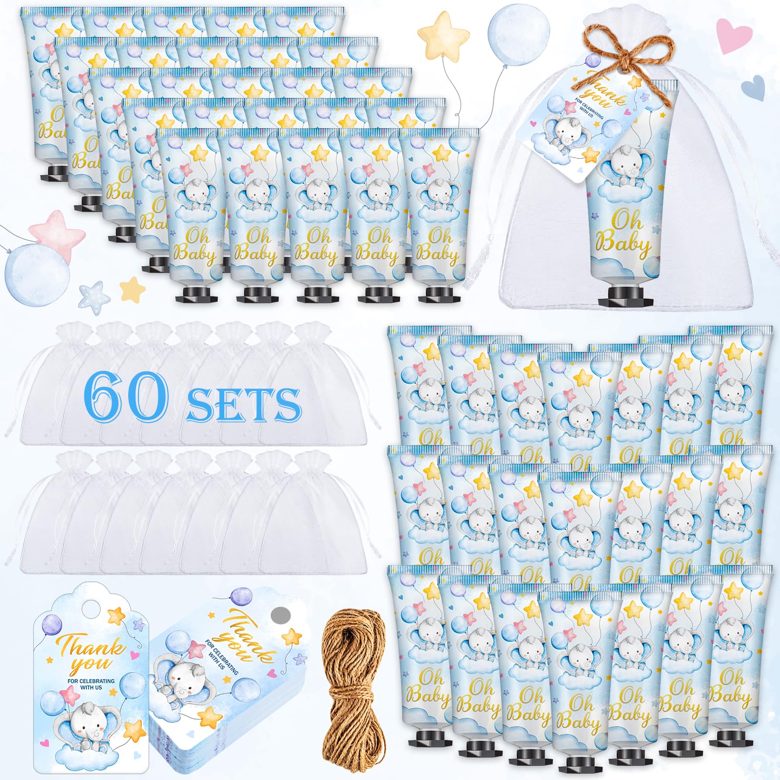 Viscoo crème mains bébé avec éléphant bleu et parfum délicat pour nourrir les mains.