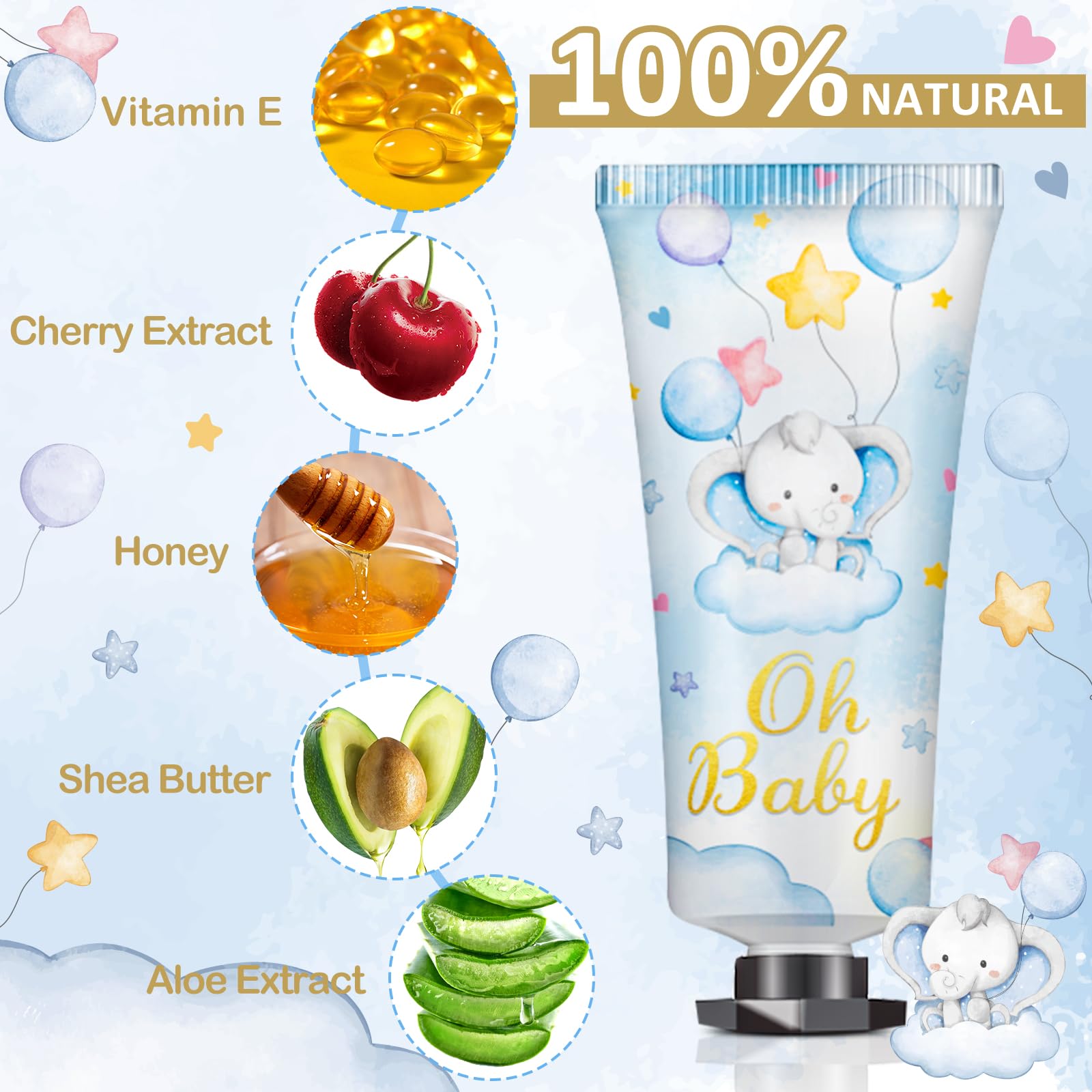 Crème mains Viscoo naturelle enrichie en karité et vitamine E pour hydratation douce.