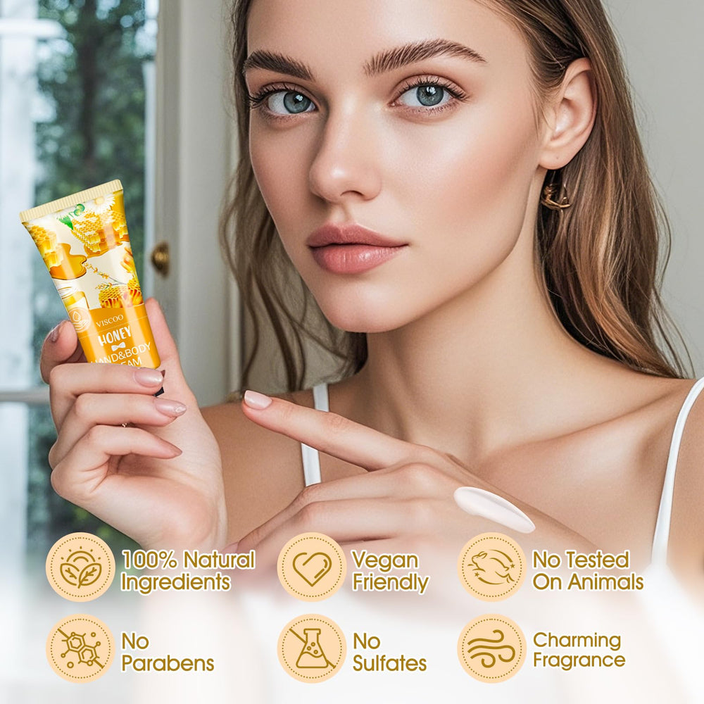 VISCOO Crèmes Mains Aloé Véra, flacon vert clair et absorption rapide