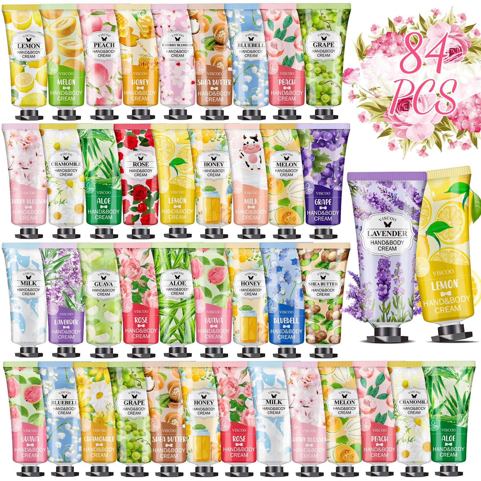 Viscoo Crème mains parfum Rose, hydratation rapide et légère