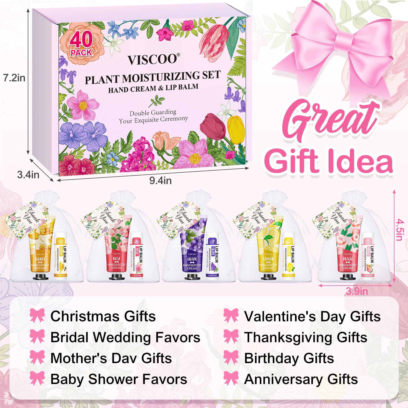 Viscoo étuis organza 45 pièces: présentation raffinée des cadeaux.