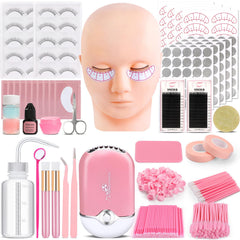Viscoo kit extension cils avec tête mannequin pour apprentissage pratique