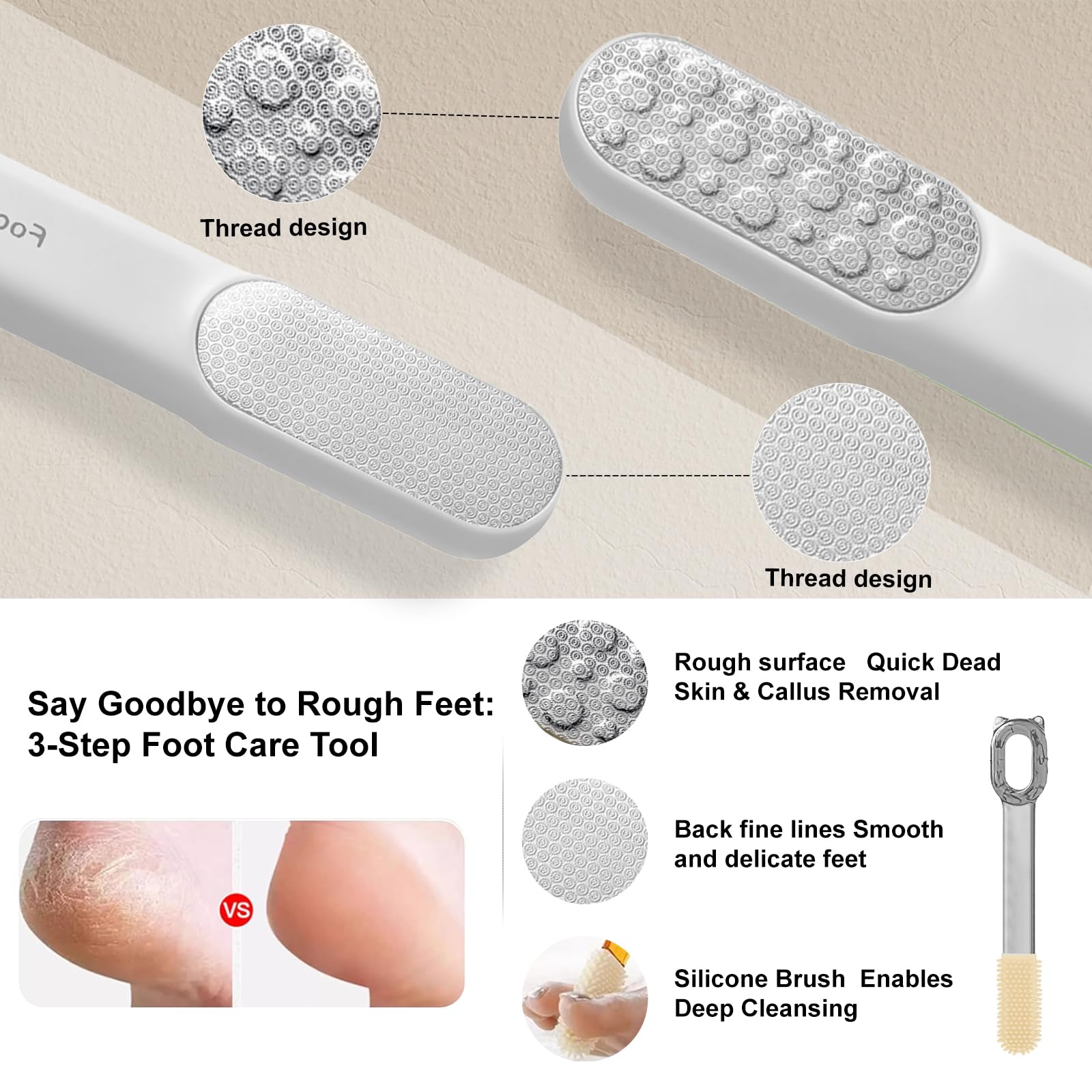 Visdoll enlève callosités pour pieds en inox, précision et entretien domestique