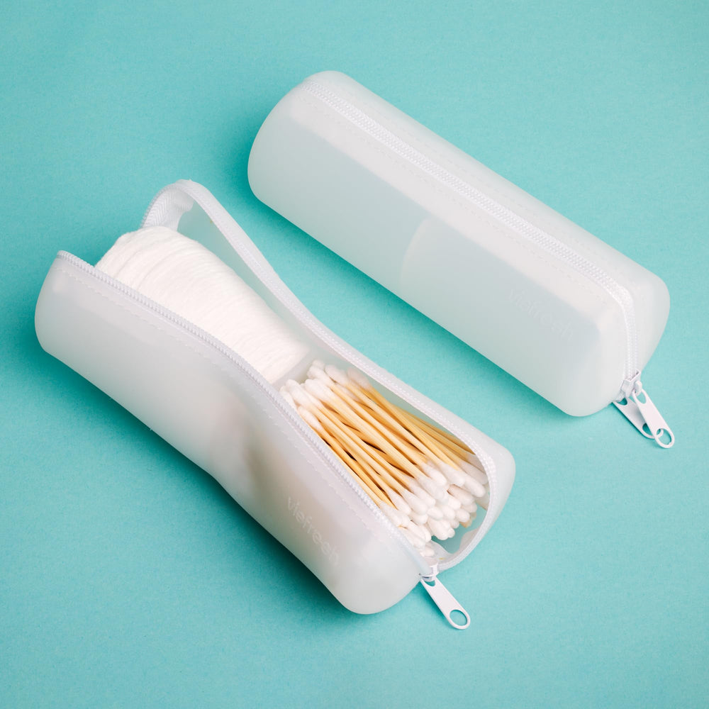Visfresh étui coton-tiges voyage, compartiments séparés pour mieux organiser vos articles.