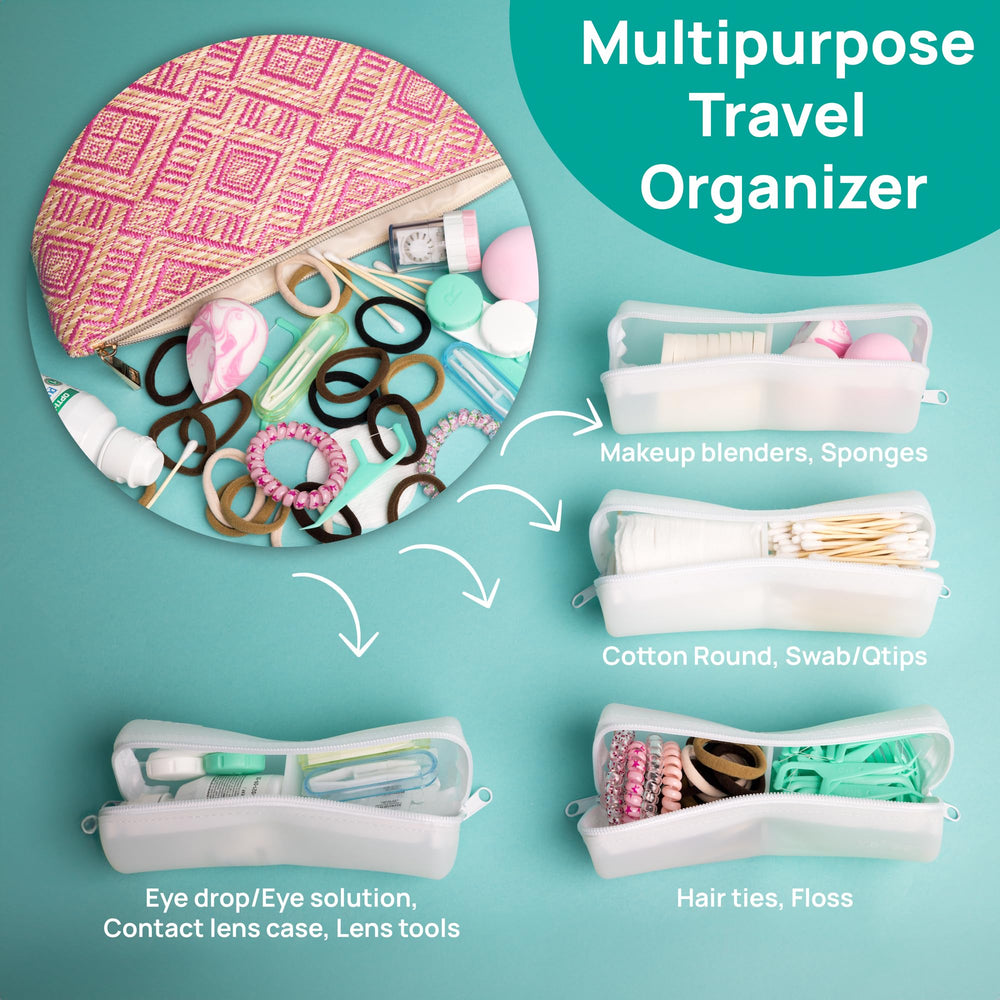 Visfresh etui voyage grande capacite coton et cotons-tiges, rangement pratique.