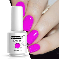 Vishine vernis gel 15 ml, bouteille compacte pour retouches à domicile.