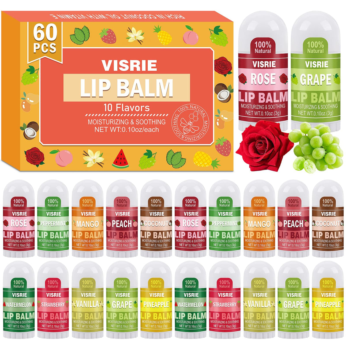 VISRIE baume a levres mini pomme: hydratation rapide en déplacement
